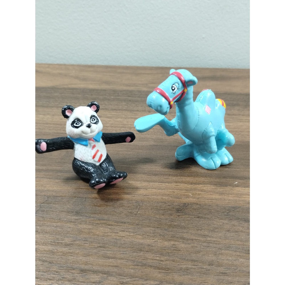 Vtg Raggedy Ann & Raggedy Andy's Blue Camel and Andy Panda PVC Figures Set of 2